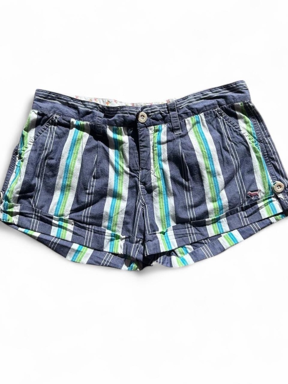 ✮ vintage pink victoria’s secret striped mini shorts ✮
